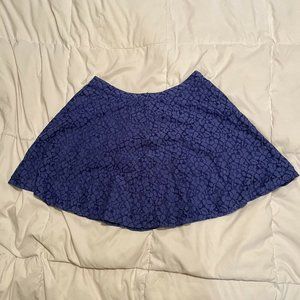 TOPSHOP BLUE FLORAL SKATER MINI SKIRT SIZE 8